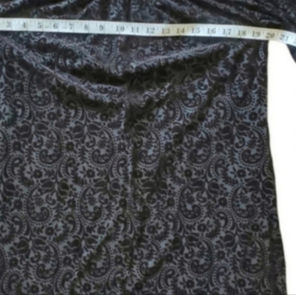 Velvet Black Jacquard Bell Sleeve Mini Dress Boho Retro Glam – Small - Picture 4 of 8